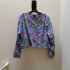 Nooworks Track Top Long Sleeve Crew Neck Superbloom Floral 3X